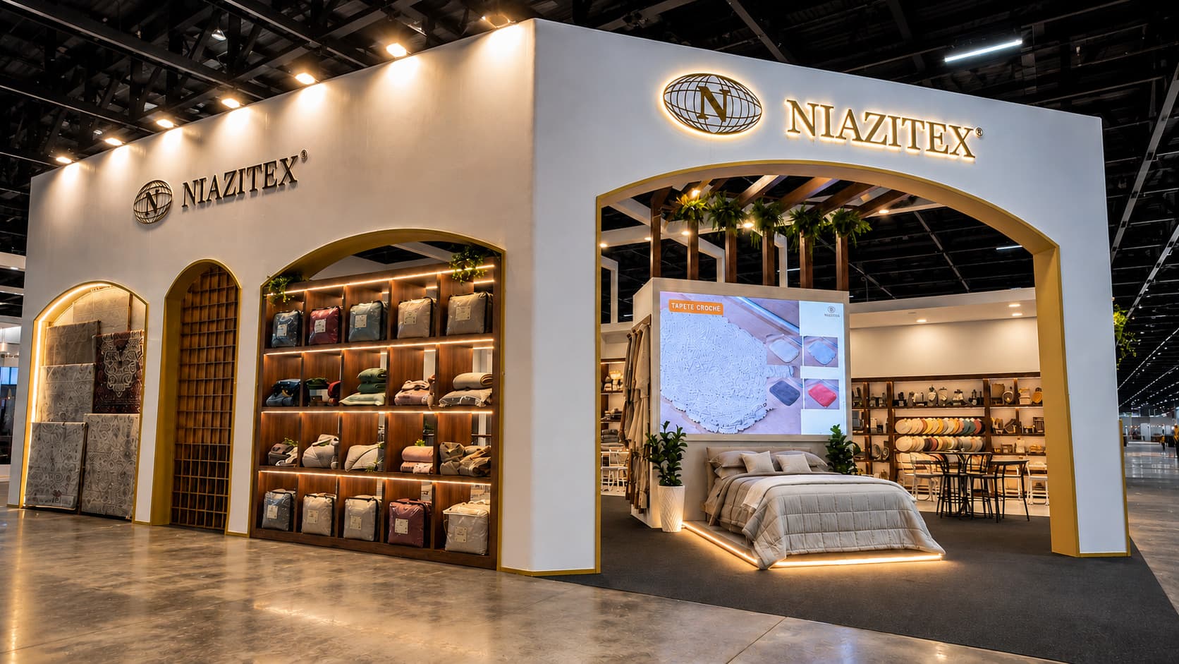Estande da Niazitex em evento do setor têxtil